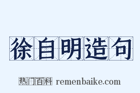 徐自明造句是什么意思的图片